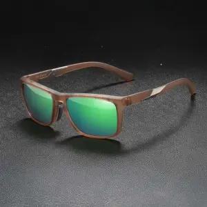 남성 스포츠 편광 미러 썬글라스 UV차단 그린미러