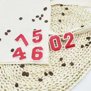 패치 열패치 의류리폼 의류 SELLFRE 1206 숫자 핑크레