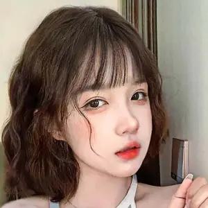 물결펌 단발머리 통가발 브라운 헤어 안전