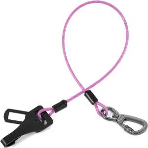 미아오추 3-in-1 반려견 안전벨트 하네스 튼튼한 버클 및 클립이 있는 씹힘 방지 강철 케이블 목줄 소형