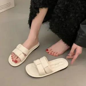 여름 여성 소프트 쿠션 슬리퍼 데일리 편안한 짜임 신발 (WFJ5TN0)