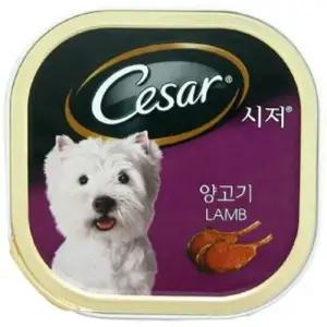 양고기 함유 강아지 간식 통조림 애견용 시저캔 고기 소스 형태 (WFJ53D8)