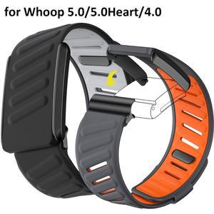 [호환품]WHOOP 4.0/5.0/5.0 하트 스포츠플렉스 손목 밴드용 스트랩  터치 실리콘 방수 및 땀 방지 조절 가