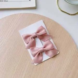 미니리본집게핀 2P) 포인트리본악어집게핀(핑크 특가