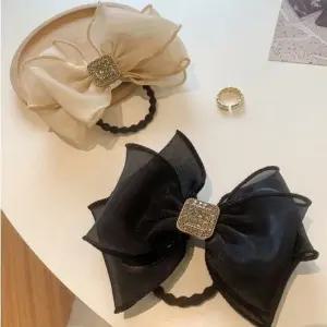 왕리본 큐빅 머리끈 2종세트 헤어슈슈 헤어슈슈 머리