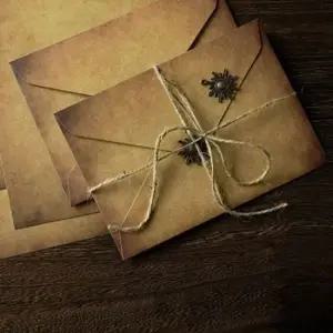 9022C 나뭇잎 세트 봉투 편지지 감성 레트로 빈티지편