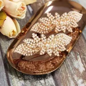 진주 머리삔 포인트장식 여자 헤어핀 별꽃