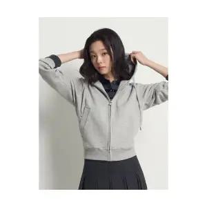 빈폴 BEANPOLE LADIES 면 혼방 후드 집업 그레이 BF5841C033 408456