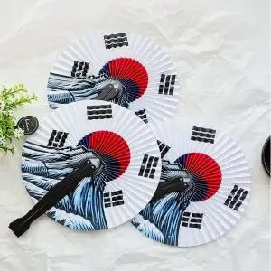 휴대용 초경량 접이식 원형 태극기부채 전통부채 (WFJ73E0)