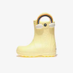 크록스 핸들 잇 레인보우 레인 부츠 키즈 색상 BUTTERCREAM CRS211117