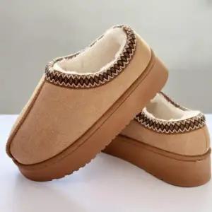 [옷자락]남녀공용 발목스티치 퍼안감 슬리퍼