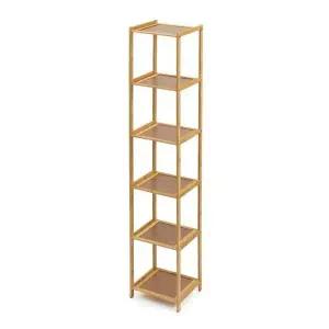 [하프클럽/]플랜홈 대나무 6단 선반 책진열 인테리어선반