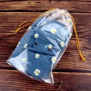 여행용파우치 플라워 투명 파우치 복조리형 20x30 (WFK9GRC)