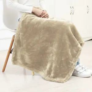 몽글몽글 극세사 무릎담요(70x100cm) (브라운)/겨울/수면/블랭킷/무릎/학생/담요/이불/캠핑