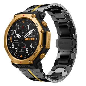 T-Rex 3 Pro 48mm용 힌잔 22mm 금속 밴드, 스테인리스 스틸 스트랩, Balance 2 / Bip 6 5용 남성용 조정 도구 교체 밴드 없음