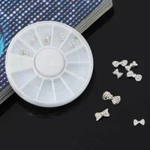 네일 리본 파츠 12종 세트 큐빅 도구 실버 네일재료 WFIKXTZ