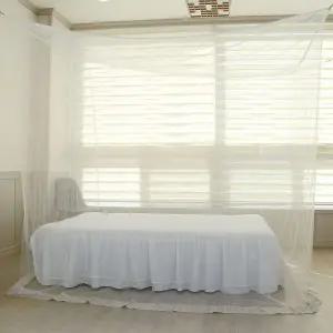 [콩심팥심]화이트 침대 사각모기장 싱글