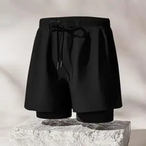 레깅스 남자비치 비치 남자반바지 남자투인원 일체형 반 남자레깅스반