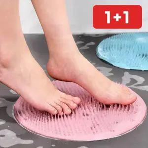 미끄럼방지 발브러쉬 욕실 각질제거 발세척매트 임산부 어르신  1+1