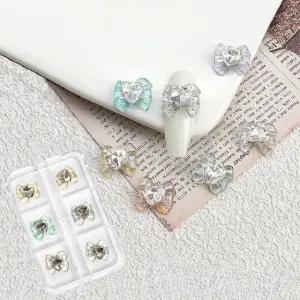 세트 6개입 리본파츠 컬러리본파츠 나비파츠 네 (WFKANA2)