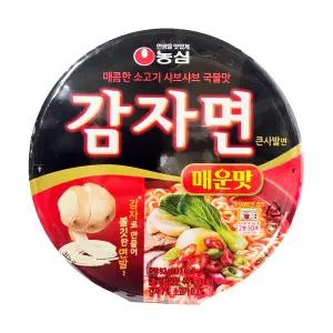 농심 감자면 매운맛 큰사발 컵라면 92g 16개