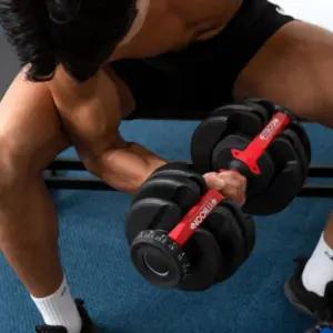 핏분 덤벨 아령 원판 바벨 세트 무게 조절 24 레드