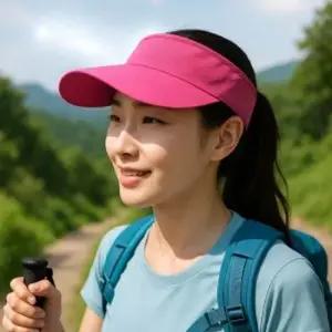 쿨링메쉬스포츠썬캡(진핑크)자외선차단모자