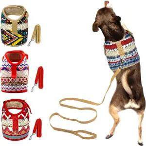 작은 품종을 위한 무티튜드 개 하네스 및 목줄 세트(작은 고아)