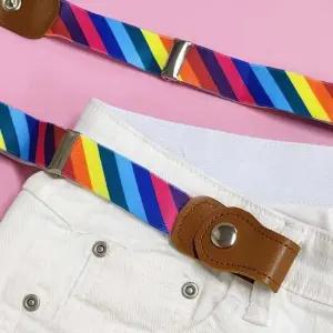 패턴 프리 벨트 무지개