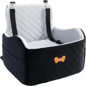 소형견을 위한 KEELUX 반려견 카시트 두꺼운 메모리 폼에 안전 끈 2개와 보관 포켓을 채운 부스터 시트