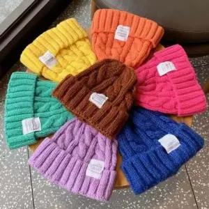 방한 꽈배기 스타일 컬러 니트 비니 고품질 8색상 0ZO