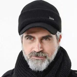 중년 남자 아빠모자 겨울 모직 귀달이 방한모자 볼캡