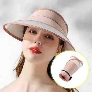 UV차단 썬캡 와이드 핑크 가리개 여성