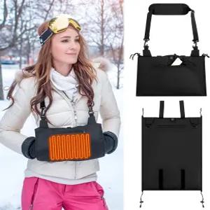 투안세 전기 온열 핸드 워머 파우치 (배터리 내장 없음) 조절 가능한 후크 루프 스트랩 휴대용 USB 머프