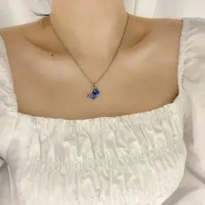 나비팬던트 써지컬스틸 레이어드 목걸이 여성 악세서 (WFKBNMS)