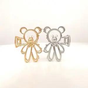 귀여운 곰돌이 캐릭터핀 여성 헤어 집게 악세서리 (WFKBOME)