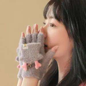 2 in 1 사슴뿔 벙어리 반장갑 인디장갑 핸드워머 손가락장갑 터치장갑 스마트폰장갑 니트장갑 겨울장갑