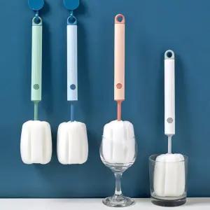 병세척솔 세척솔 헤드교체형 집게 컵세척솔 버블 물병솔 젖병솔 실리콘 세척