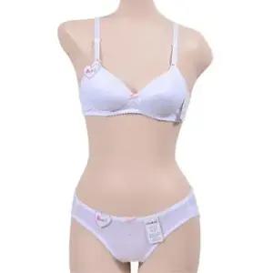 고급면 촉감좋은 주니어 AA컵 브라팬티세트 WFIPU5N