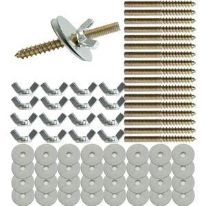 17 세트 버드 농어 나사, DIY 케이지용 스탠드 플랫폼 액세서리, 버드 놀이터, 작은 동물 번식 상자, 햄스터 보드 기둥 고정 양쪽 나사