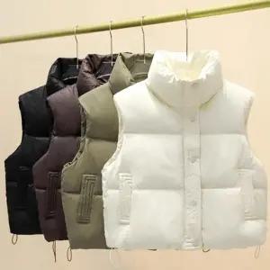 편안한 여성 조끼 겨울 보온 초경량 코트 점퍼 패딩