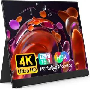ForHelp True 4K 휴대용 모니터 156인치 UHD 3840×2160 100 sRGB USBC HDMI 외장 보조 IPS 화면 컴퓨터