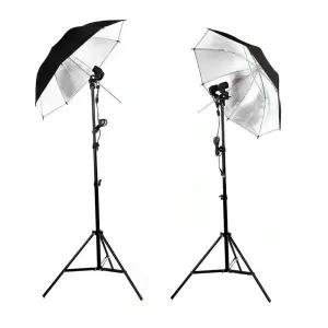 실버 블랙 반사판 플래시 장비 우산 조명 더블 레이어1인방송 유투브 유투 촬영용품