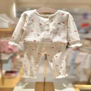 (밍크뮤10) 26봄신상 HK(CR)아미엘뮤리본가디건바지SET (S3617003102)