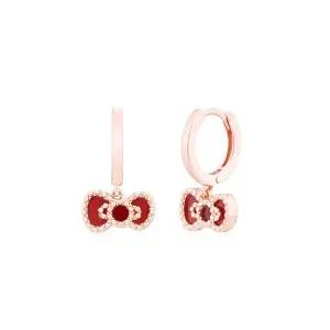 [헬로키티]산리오 헬로키티주얼리 원석컬렉션 실버 커넬리언 원터치 귀걸이 HLSE428P2