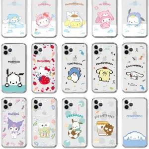 아이폰16 프로 맥스 플러스 산리오 헬로키티 마이멜로디 포차코 캐릭터1 투명젤리 휴대폰 케이스