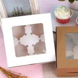 (색상 투명창단상자-4구)무지 투명창 상자 종이 어린이집 답례품 비누 선물 포장 4구