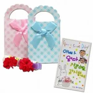 ( )뚝딱 카네이션 편지와 선물 꽃반지.타이핀 1인용 만들기 교구 재료