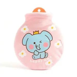 원형 파우치 보온 물주머니 240ml 찜질 손난로 코끼리 (KYR-WD385F5)