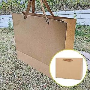 크라프트 쇼핑백 튼튼한 중형 봉투 종이가방